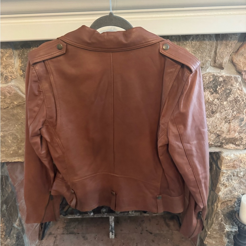 Ralph Lauren Brown Leather Jacket - Picture 2 of 5